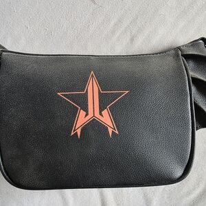 Jeffree Star Black Cosmetic Bag with Pink Logo